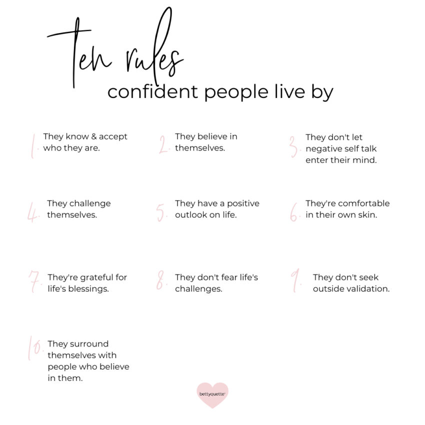 10 rules confident people live by - bettyquette